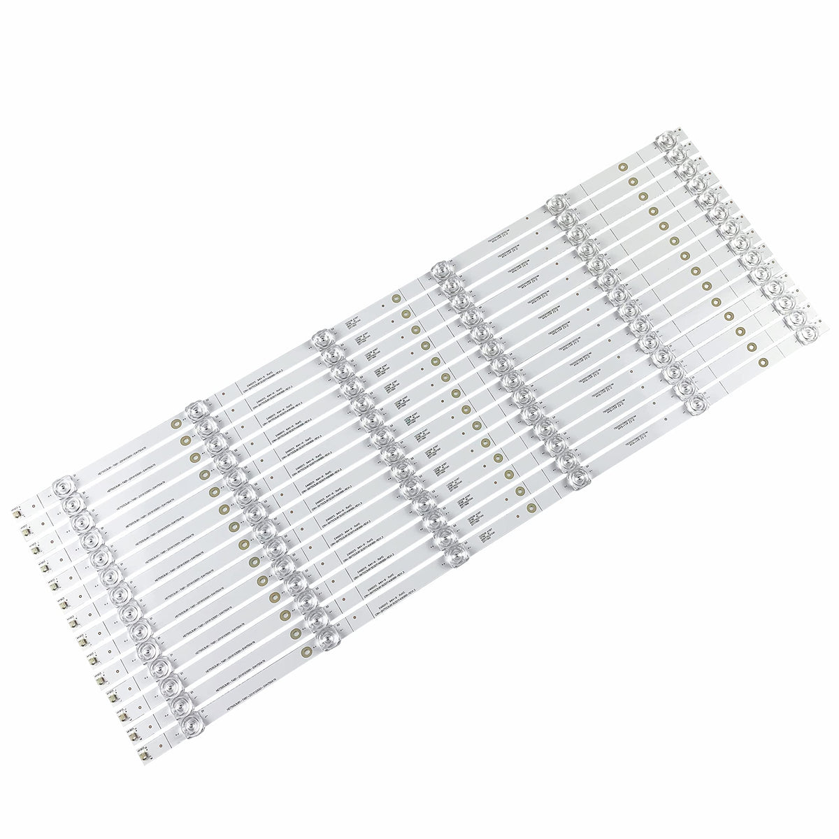 PANMILED front view of 14-piece 75-inch LED strip kit showing components and benefit clear replacement