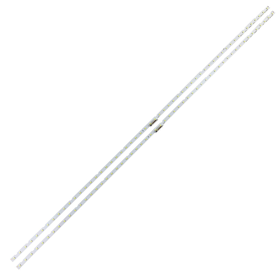 PANMILED front view of two LED strips showing match to original connectors and quick identification benefit
