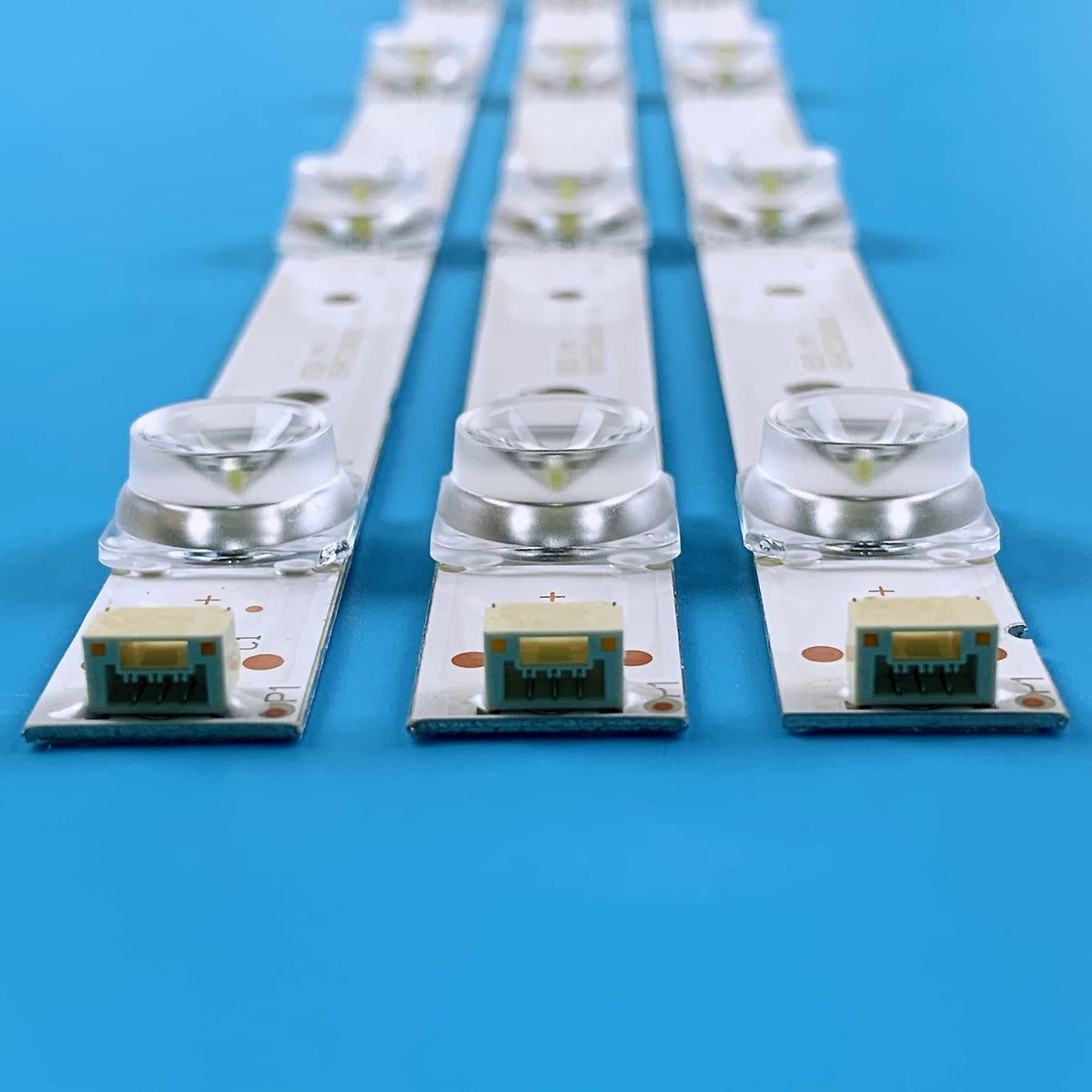 PANMILED LED backlight strips for TCL 65-inch – clean attachment with double-sided adhesive.