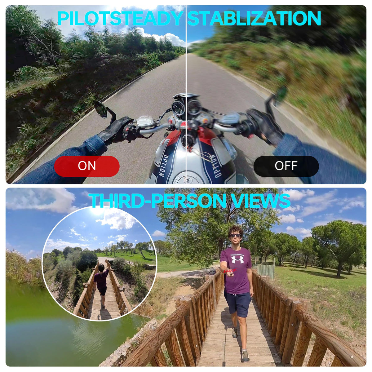 PANOX V2 360 Camera 5.7K video mode for cinematic action footage.
