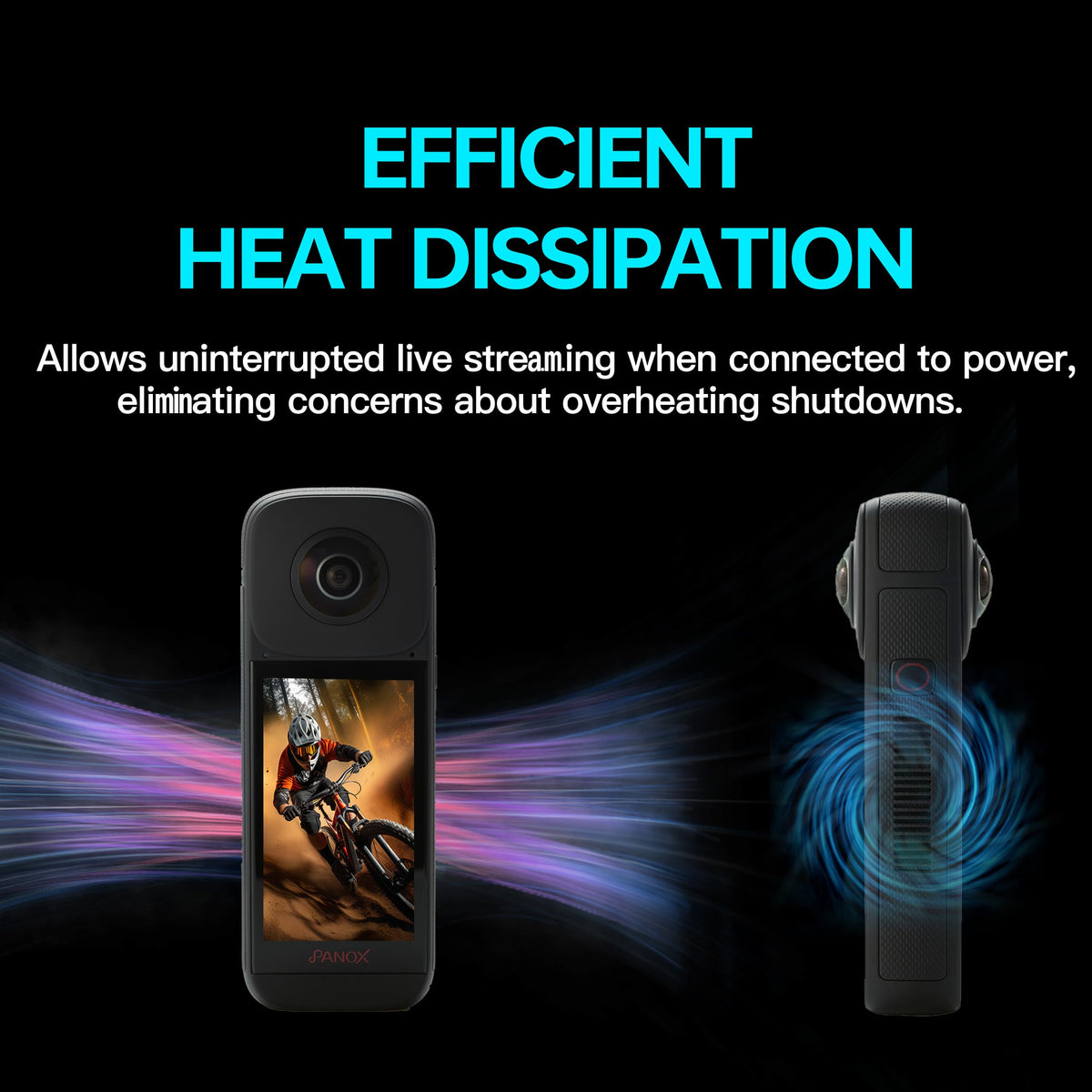 PANOX V2 auto-tracking keeps subjects in frame during fast motion.