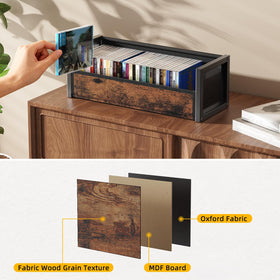 PAPAGIFTREE CD Organizer stackable design maximizes vertical space in any room