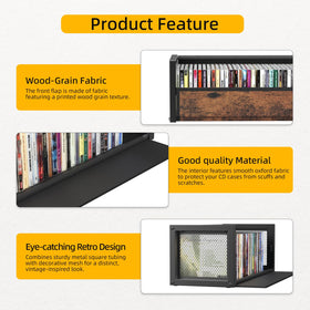 PAPAGIFTREE CD Storage holds up to 40 CDs for compact organization