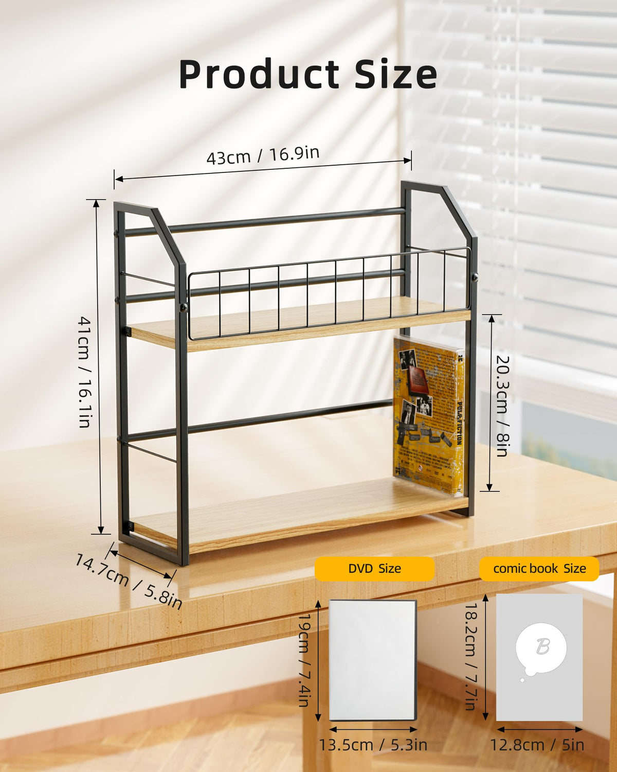 PAPAGIFTREE close-up of wood shelf texture highlighting durable finish and attractive modern look