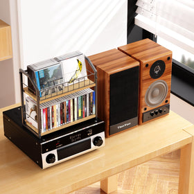 PAPAGIFTREE close-up of vintage wood grain shelf highlighting warm finish and durability
