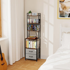 PAPAGIFTREE linen blend drawer open reveals roomy CD and DVD storage.
