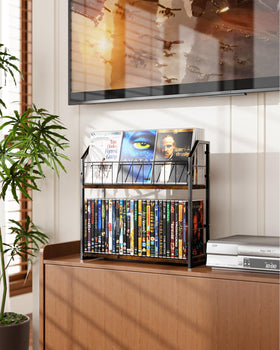 PAPAGIFTREE DVD holder display showcases your collection neatly