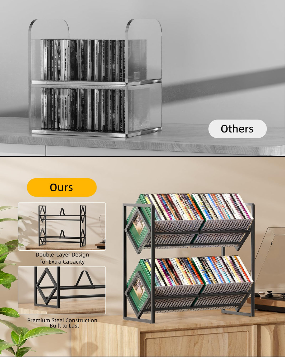 PAPAGIFTREE styled in living room demonstrating decorative display and storage