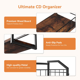PAPAGIFTREE next to standard CD cases showing compact scale and space saving