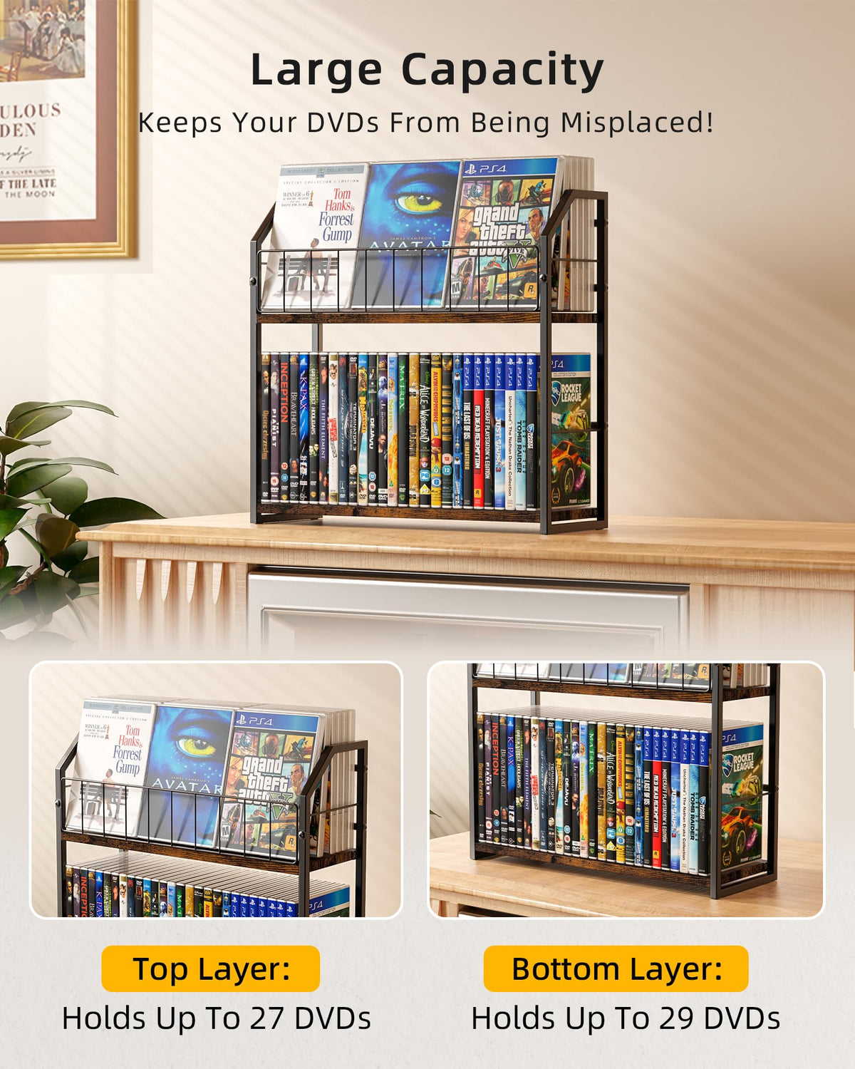 PAPAGIFTREE space-efficient design fits small entertainment spaces