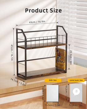 PAPAGIFTREE steel frame with wood shelves blends modern style and sturdy storage