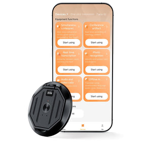 Papanoo AI voice recorder with real-time transcription for meetings.
