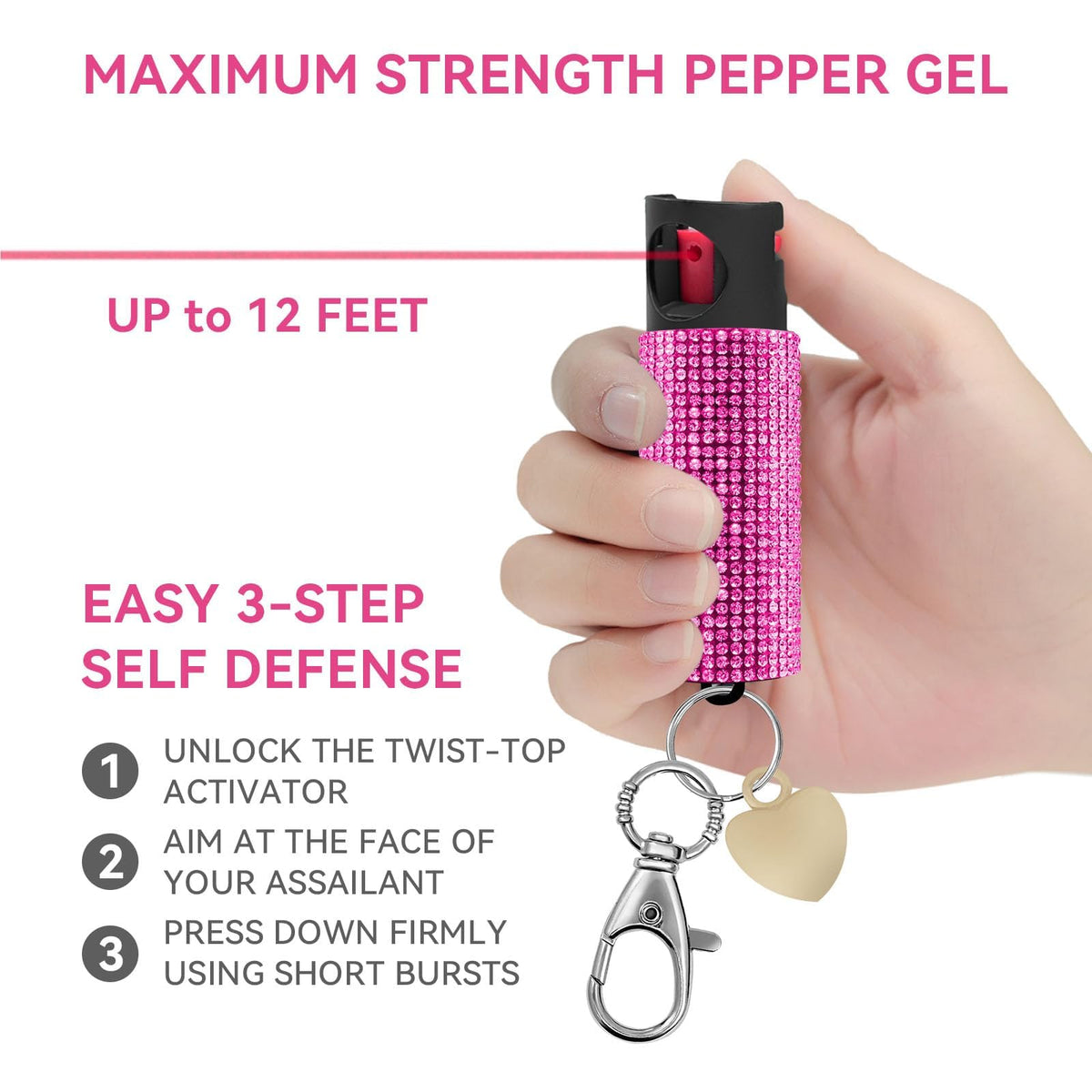 PAPASAFETY alarm pulled pin showing instant 130dB alert.