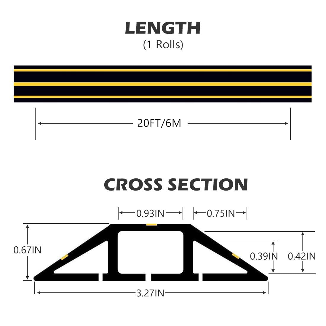 Papillon close-up of bright yellow warning stripe enhancing visibility and safety