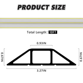 Papillon cord cover with yellow warning stripes improves safety.