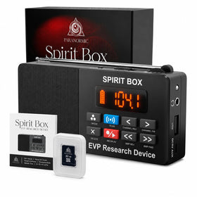 PARANORMIC Spirit Box Kit front view for quick setup during night investigations.