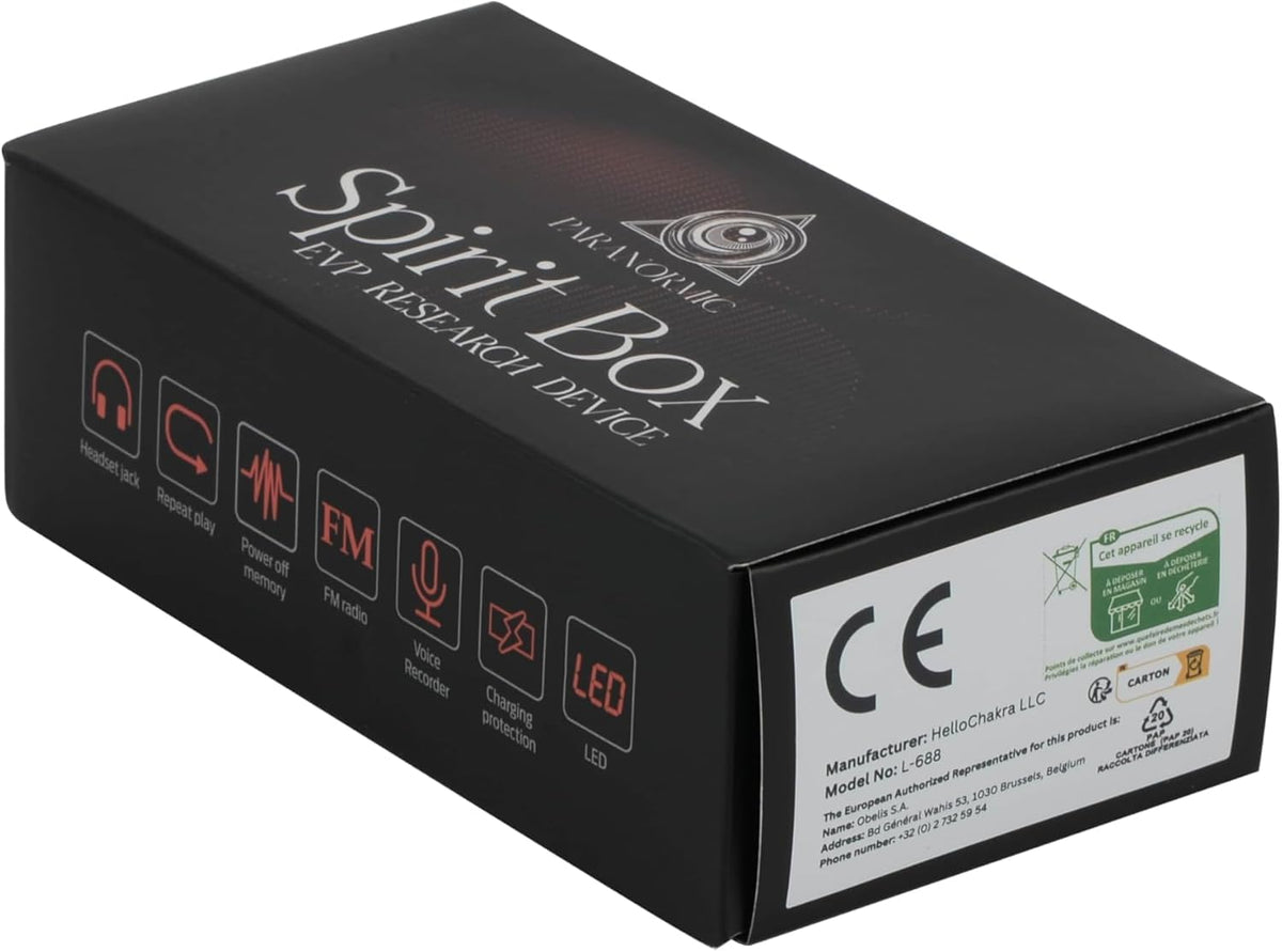 PARANORMIC Spirit Box Kit in-use at night boosts investigative flexibility.