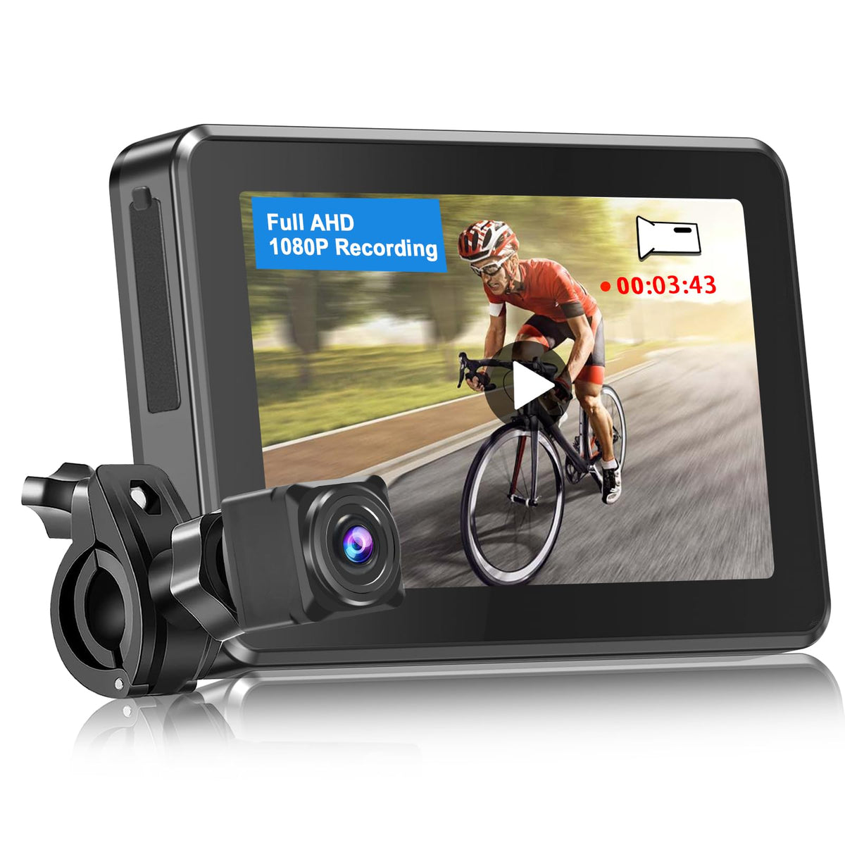 PARKVISION bicycle rear view camera delivers 1080p clarity for safer rear awareness.