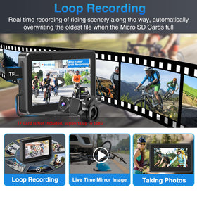 PARKVISION handlebar monitor 4.3-inch provides real-time riding view.