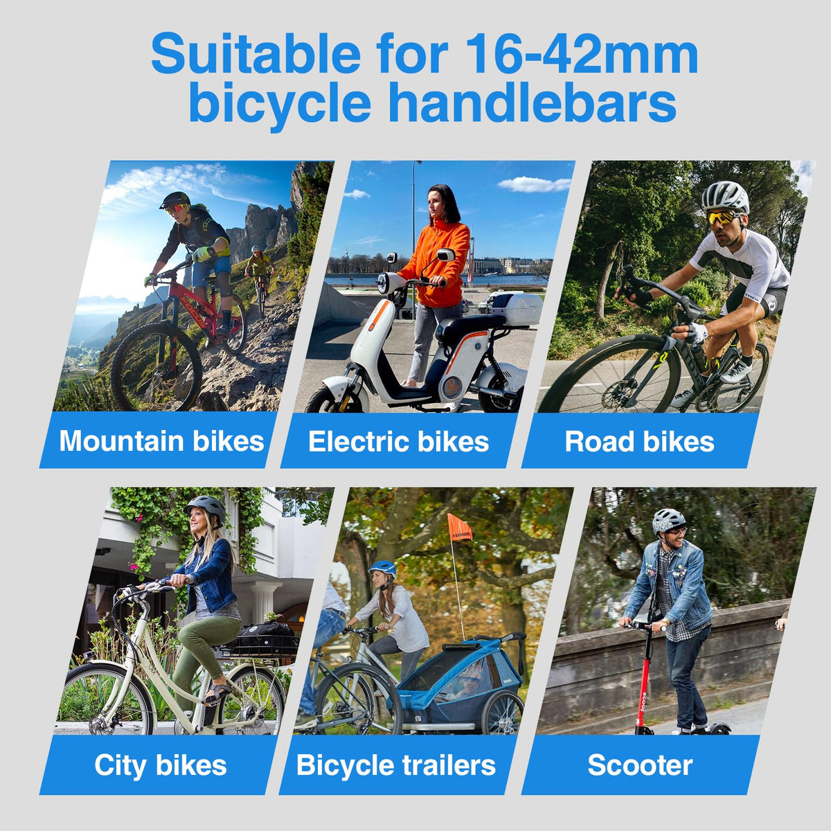 PARKVISION universal-fit mounts install easily on many bikes.