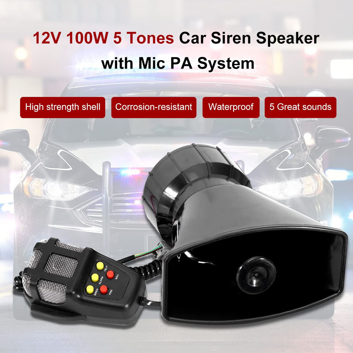 PARTOL closeup microphone and controls enabling quick PA announcements with easy access