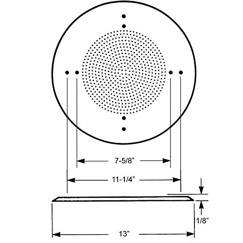 Parts Express clean white ceiling grill for 8-inch speakers, easy maintenance for professional installations.