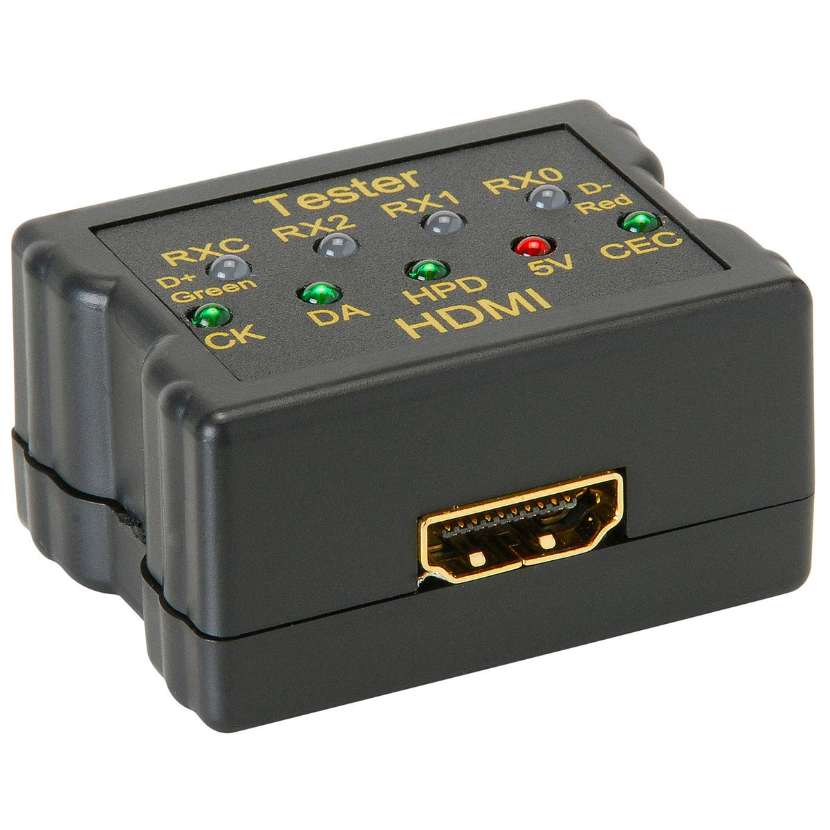 Parts Express tester front panel showing status indicators for fast diagnostics