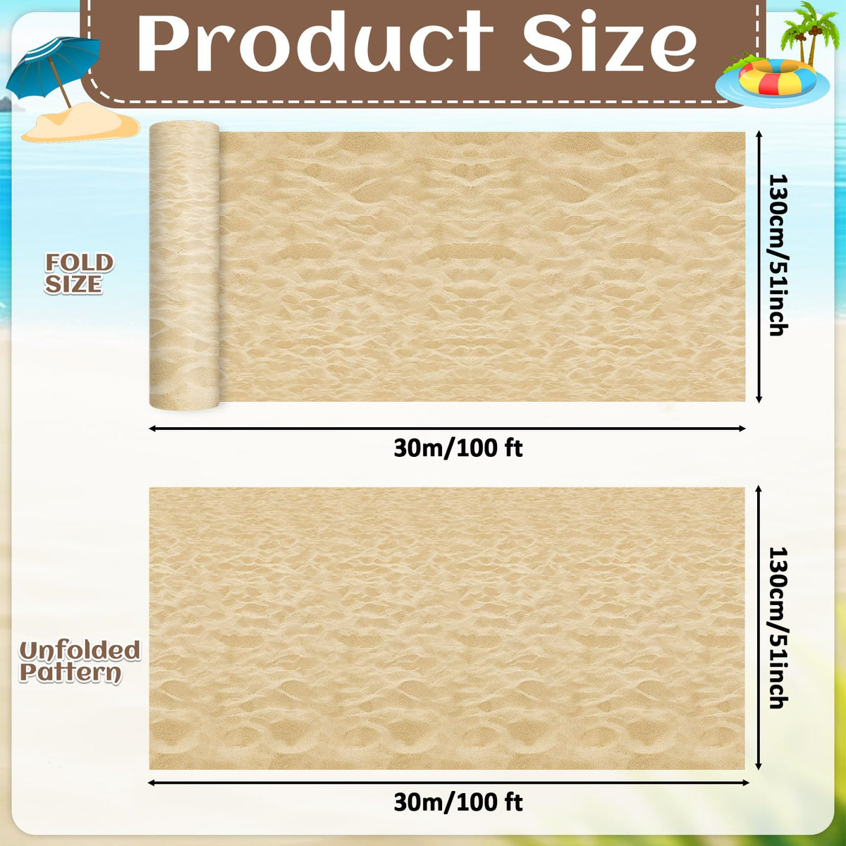 party greeting close-up sand print texture highlighting realistic coastal look