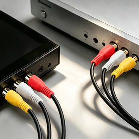 PASOW composite video and stereo audio within a single cable