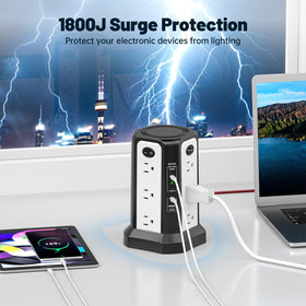 PASSUS 10ft cord and plug image, extended reach for flexible placement advantage