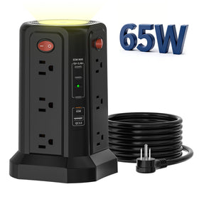 PASSUS closeup of 65W USB‑C port highlighting fast charging capability