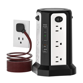 PASSUS front view of tower showing full unit and brand, tidy charging solution