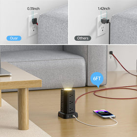 PASSUS outlet spacing closeup wide spacing fits bulky adapters without blocking neighbors