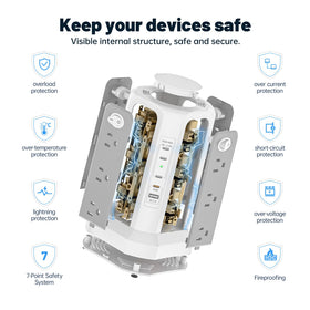 PASSUS tower next to laptop showing size and multi-device capacity