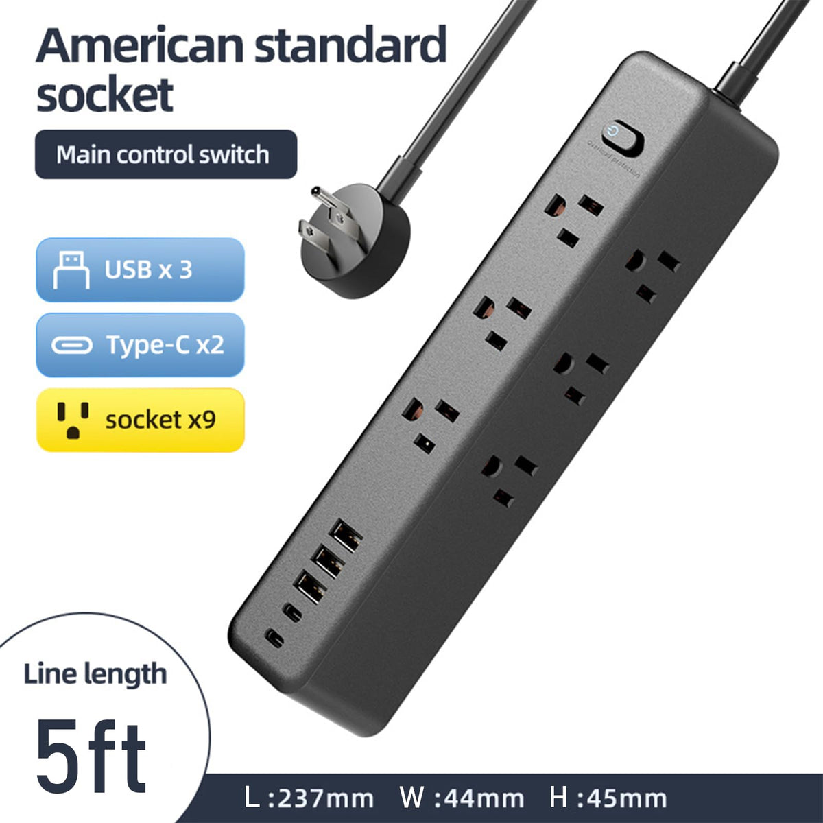 PATDEENREE flat plug setup for clutter-free rooms.