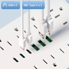 PATDEENREE USB-C fast charging ports support laptops, tablets, and phones