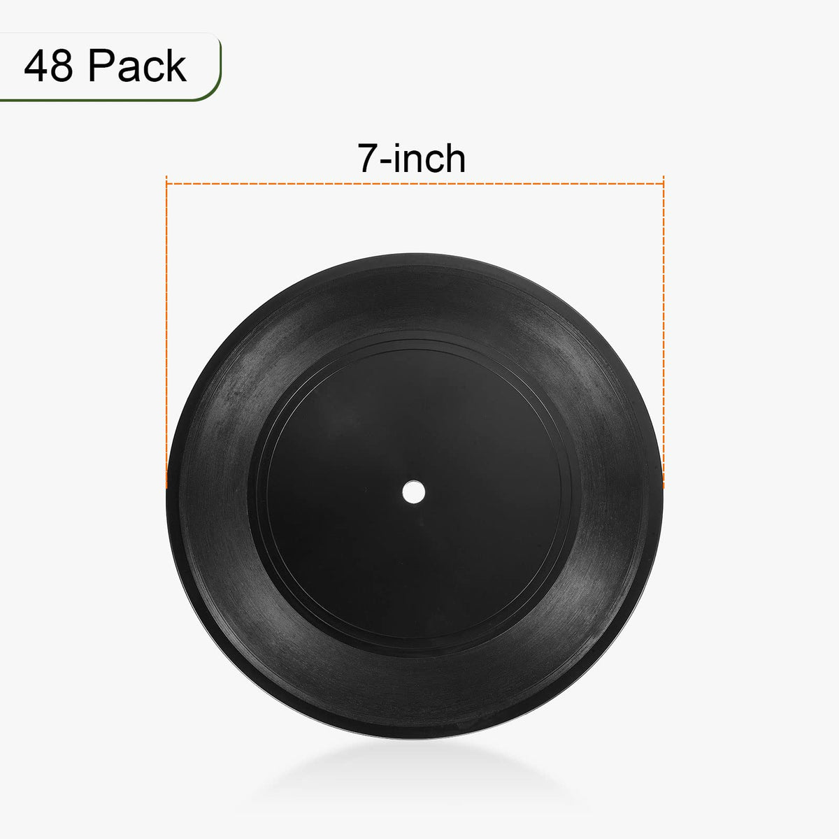 PATIKIL blank vinyl record 7in on wall demonstrates retro decor potential and mood