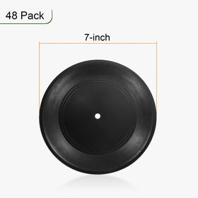 PATIKIL blank vinyl record 7in on wall demonstrates retro decor potential and mood