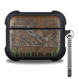 Patterit AirPods Pro 3 Case Mountain Dawn Walnut exterior adds stylish protection for daily carry.