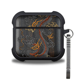 Patterit AirPods 4 Imperial Dragon dark wood case provides everyday protection