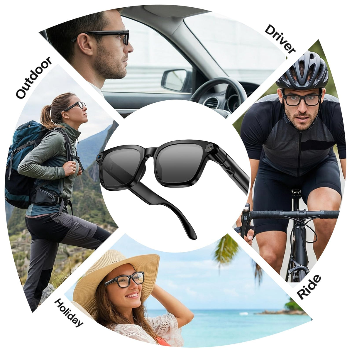 Paubea AI Smart Glasses provide long battery life with versatile usage.