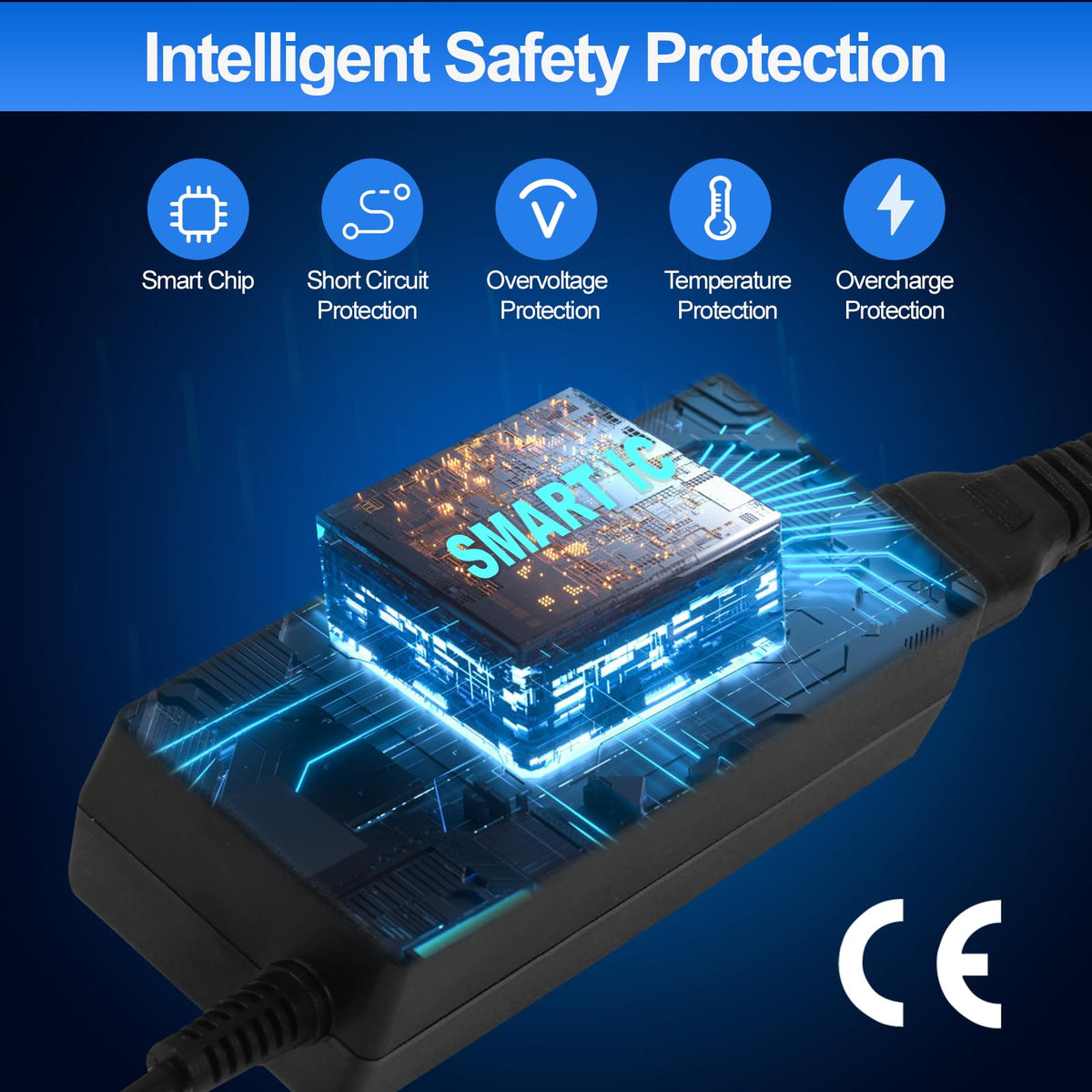 Paverost blue tip close-up, easy plug recognition and alignment.