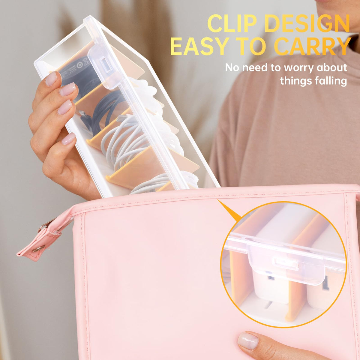 pavstine close-up of detachable divider demonstrating customizable storage and secure separation