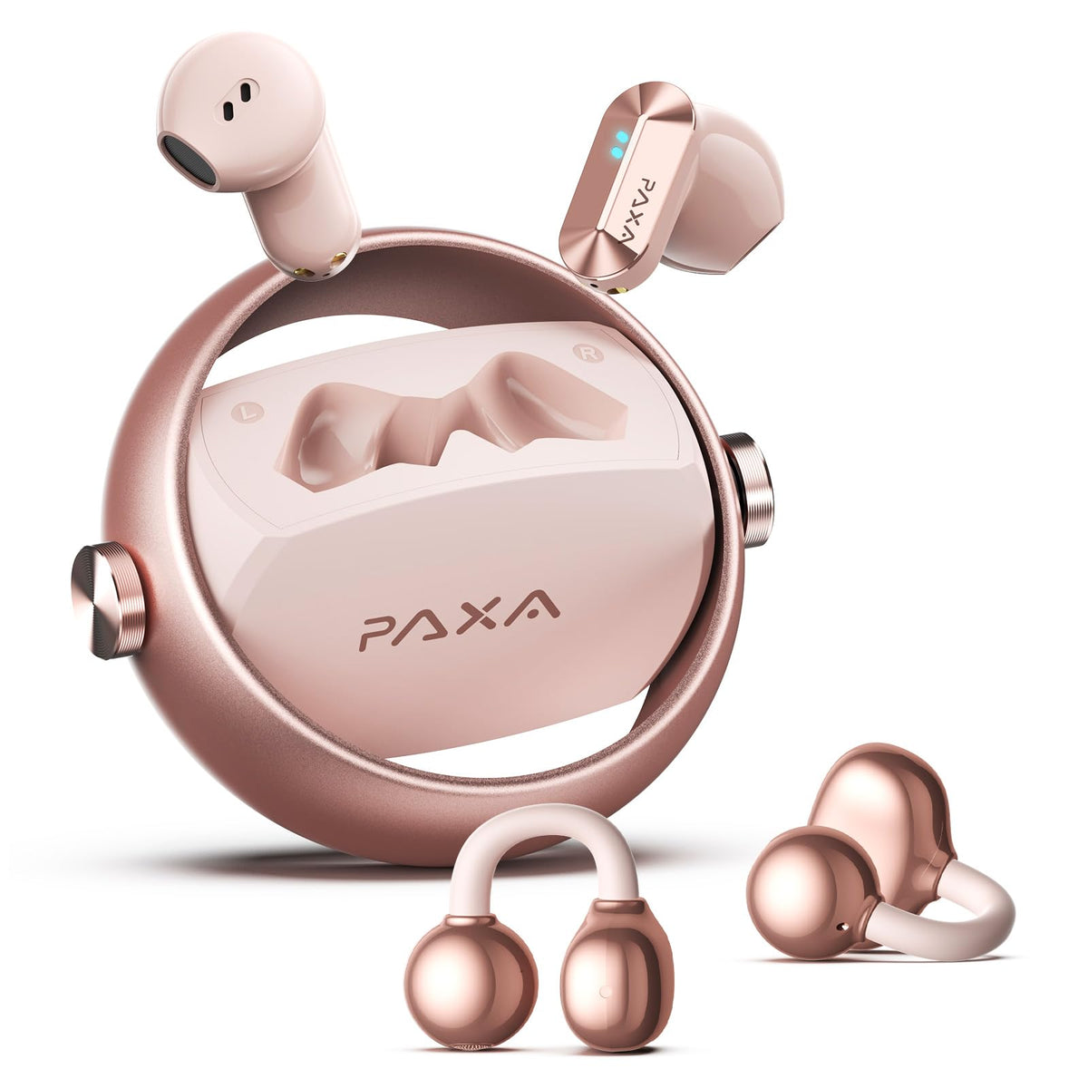 PAXA clip-on front view showing durable fit and easy swap benefit