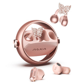 PAXA Ctbuds front packaging in rose gold, elegant presentation and gift-ready