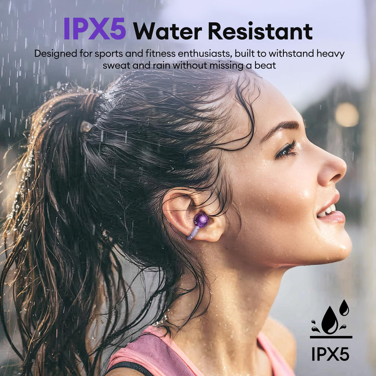 PAXA product label close-up showing Bluetooth 6.0 and IPX5 feature callouts