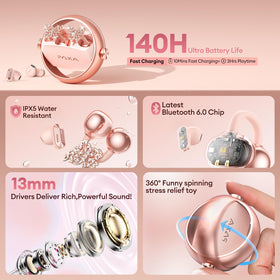 PAXA Ctbuds worn on ear during commute showing comfortable all-day wear advantage