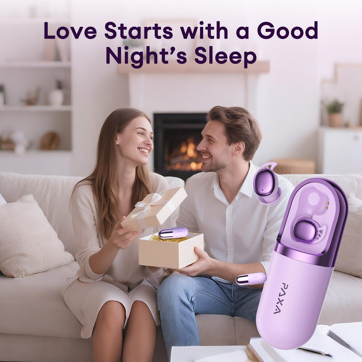 PAXA Sleep Earbuds charging contacts ready to recharge