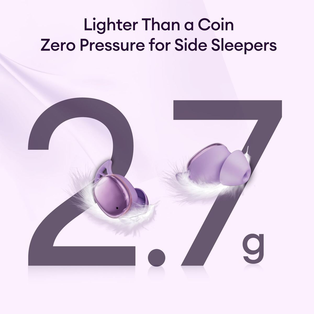 PAXA Sleep Earbuds S13 purple travel-ready for restful nights