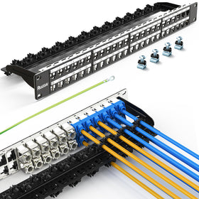 PBAEGAV front view showing all 48 blank keystone ports and neat layout